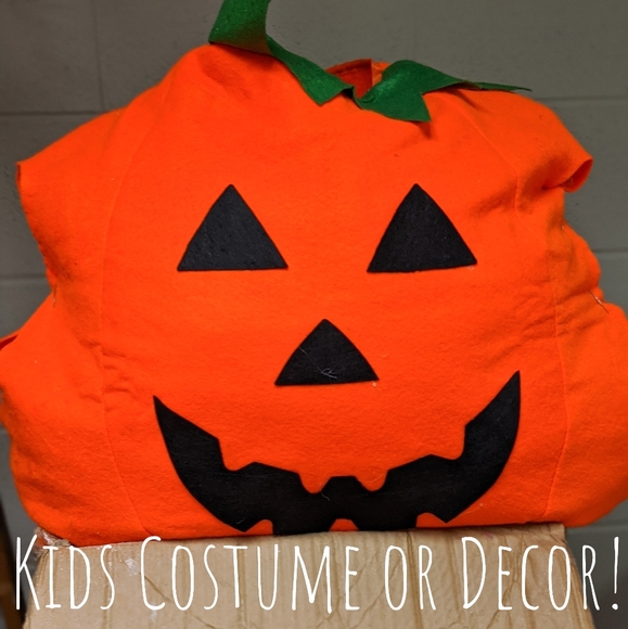 NWT 2 Pc Kids Pumpkin Costume Jack-o'-lantern Cost - Picture 2 of 3